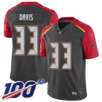 Nike Tampa Bay Buccaneers #33 Carlton Davis III Gray Youth Stitched NFL Limited Inverted Legend 100th Season Jersey