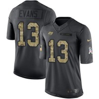 Nike Tampa Bay Buccaneers #13 Mike Evans Black Youth Stitched NFL Limited 2016 Salute to Service Jersey