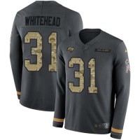 Nike Tampa Bay Buccaneers #31 Jordan Whitehead Anthracite Salute to Service Youth Stitched NFL Limited Therma Long Sleeve Jersey