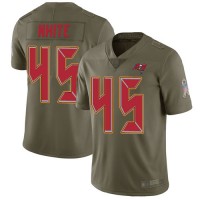 Nike Tampa Bay Buccaneers #45 Devin White Olive Youth Stitched NFL Limited 2017 Salute to Service Jersey