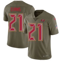 Nike Tampa Bay Buccaneers #21 Justin Evans Olive Youth Stitched NFL Limited 2017 Salute to Service Jersey