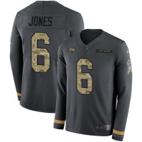 Nike Tampa Bay Buccaneers #6 Julio Jones Anthracite Salute to Service Youth Stitched NFL Limited Therma Long Sleeve Jersey