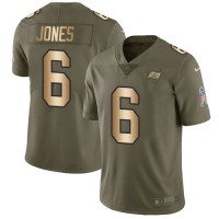 Nike Tampa Bay Buccaneers #6 Julio Jones Olive/Gold Youth Stitched NFL Limited 2017 Salute To Service Jersey