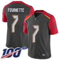 Nike Tampa Bay Buccaneers #7 Leonard Fournette Gray Youth Stitched NFL Limited Inverted Legend 100th Season Jersey