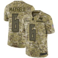 Nike Tampa Bay Buccaneers #6 Baker Mayfield Camo Youth Stitched NFL Limited 2018 Salute To Service Jersey