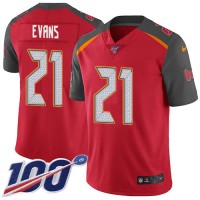 Nike Tampa Bay Buccaneers #21 Justin Evans Red Team Color Youth Stitched NFL 100th Season Vapor Untouchable Limited Jersey