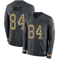 Nike Tampa Bay Buccaneers #84 Cameron Brate Anthracite Salute to Service Youth Stitched NFL Limited Therma Long Sleeve Jersey