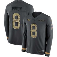 Nike Tampa Bay Buccaneers #8 Bradley Pinion Anthracite Salute to Service Youth Stitched NFL Limited Therma Long Sleeve Jersey