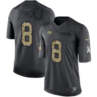 Nike Tampa Bay Buccaneers #8 Bradley Pinion Black Youth Stitched NFL Limited 2016 Salute to Service Jersey