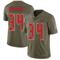 Nike Tampa Bay Buccaneers #34 Mike Edwards Olive Youth Stitched NFL Limited 2017 Salute To Service Jersey