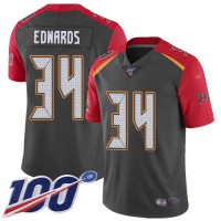 Nike Tampa Bay Buccaneers #34 Mike Edwards Gray Youth Stitched NFL Limited Inverted Legend 100th Season Jersey