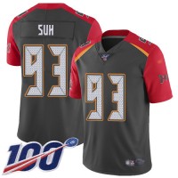 Nike Tampa Bay Buccaneers #93 Ndamukong Suh Gray Youth Stitched NFL Limited Inverted Legend Jersey