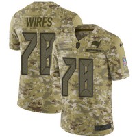 Nike Tampa Bay Buccaneers #78 Tristan Wirfs Camo Youth Stitched NFL Limited 2018 Salute To Service Jersey