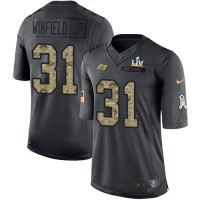 Nike Tampa Bay Buccaneers #31 Antoine Winfield Jr. Black Youth Super Bowl LV Bound Stitched NFL Limited 2016 Salute to Service Jersey