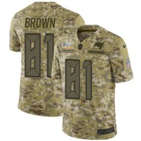 Nike Tampa Bay Buccaneers #81 Antonio Brown Camo Youth Super Bowl LV Bound Stitched NFL Limited 2018 Salute To Service Jersey