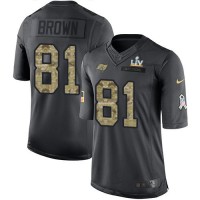 Nike Tampa Bay Buccaneers #81 Antonio Brown Black Youth Super Bowl LV Bound Stitched NFL Limited 2016 Salute to Service Jersey