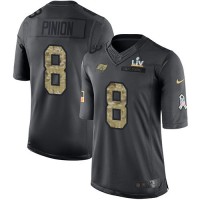 Nike Tampa Bay Buccaneers #8 Bradley Pinion Black Youth Super Bowl LV Bound Stitched NFL Limited 2016 Salute to Service Jersey