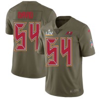 Nike Tampa Bay Buccaneers #54 Lavonte David Olive Youth Super Bowl LV Bound Stitched NFL Limited 2017 Salute To Service Jersey