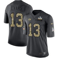 Nike Tampa Bay Buccaneers #13 Mike Evans Black Youth Super Bowl LV Bound Stitched NFL Limited 2016 Salute to Service Jersey