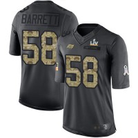 Nike Tampa Bay Buccaneers #58 Shaquil Barrett Black Youth Super Bowl LV Bound Stitched NFL Limited 2016 Salute to Service Jersey