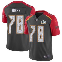 Nike Tampa Bay Buccaneers #78 Tristan Wirfs Gray Youth Super Bowl LV Bound Stitched NFL Limited Inverted Legend Jersey