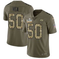 Nike Tampa Bay Buccaneers #50 Vita Vea Olive/Camo Youth Super Bowl LV Bound Stitched NFL Limited 2017 Salute To Service Jersey
