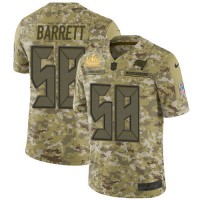 Nike Tampa Bay Buccaneers #58 Shaquil Barrett Camo Youth Super Bowl LV Champions Patch Stitched NFL Limited 2018 Salute To Service Jersey