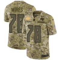 Nike Tampa Bay Buccaneers #78 Tristan Wirfs Camo Youth Super Bowl LV Champions Patch Stitched NFL Limited 2018 Salute To Service Jersey