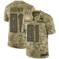 Nike Tampa Bay Buccaneers #81 Antonio Brown Camo Youth Super Bowl LV Champions Patch Stitched NFL Limited 2018 Salute To Service Jersey