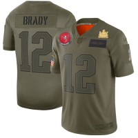 Nike Tampa Bay Buccaneers #12 Tom Brady Camo Youth Super Bowl LV Champions Patch Stitched NFL Limited 2019 Salute To Service Jersey