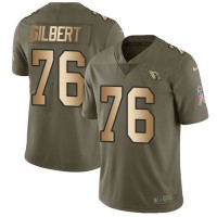 Nike Arizona Cardinals #76 Marcus Gilbert Olive/Gold Youth Stitched NFL Limited 2017 Salute To Service Jersey