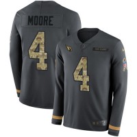 Nike Arizona Cardinals #4 Rondale Moore Anthracite Salute to Service Youth Stitched NFL Limited Therma Long Sleeve Jersey
