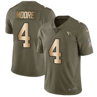 Nike Arizona Cardinals #4 Rondale Moore Olive/Gold Youth Stitched NFL Limited 2017 Salute To Service Jersey