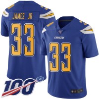 Nike Los Angeles Chargers #33 Derwin James Jr Electric Blue Youth Stitched NFL Limited Rush 100th Season Jersey