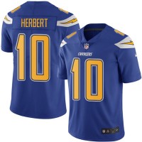 Nike Los Angeles Chargers #10 Justin Herbert Electric Blue Youth Stitched NFL Limited Rush Jersey