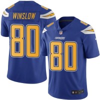 Nike Los Angeles Chargers #80 Kellen Winslow Electric Blue Youth Stitched NFL Limited Rush Jersey