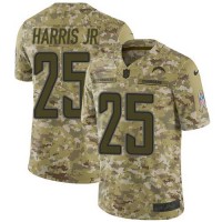 Nike Los Angeles Chargers #25 Chris Harris Jr Camo Youth Stitched NFL Limited 2018 Salute To Service Jersey