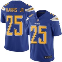 Nike Los Angeles Chargers #25 Chris Harris Jr Electric Blue Youth Stitched NFL Limited Rush Jersey