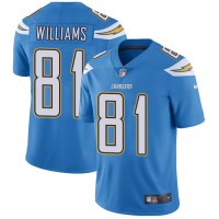 Nike Los Angeles Chargers #81 Mike Williams Electric Blue Alternate Youth Stitched NFL Vapor Untouchable Limited Jersey