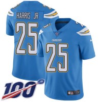 Nike Los Angeles Chargers #25 Chris Harris Jr Electric Blue Alternate Youth Stitched NFL 100th Season Vapor Untouchable Limited Jersey