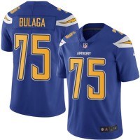 Nike Los Angeles Chargers #75 Bryan Bulaga Electric Blue Youth Stitched NFL Limited Rush Jersey