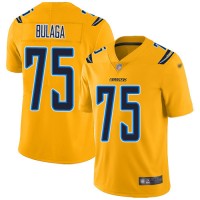 Nike Los Angeles Chargers #75 Bryan Bulaga Gold Youth Stitched NFL Limited Inverted Legend Jersey