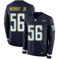 Nike Los Angeles Chargers #56 Kenneth Murray Jr Navy Blue Team Color Youth Stitched NFL Limited Therma Long Sleeve Jersey
