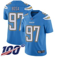 Nike Los Angeles Chargers #97 Joey Bosa Electric Blue Alternate Youth Stitched NFL 100th Season Vapor Limited Jersey