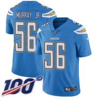 Nike Los Angeles Chargers #56 Kenneth Murray Jr Electric Blue Alternate Youth Stitched NFL 100th Season Vapor Untouchable Limited Jersey