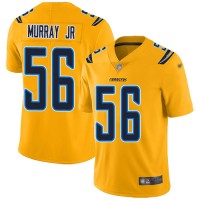 Nike Los Angeles Chargers #56 Kenneth Murray Jr Gold Youth Stitched NFL Limited Inverted Legend Jersey