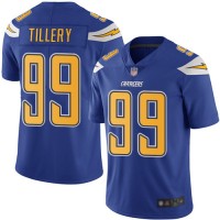 Nike Los Angeles Chargers #99 Jerry Tillery Electric Blue Youth Stitched NFL Limited Rush Jersey