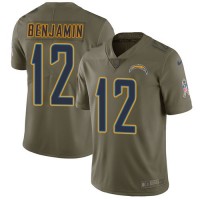 Nike Los Angeles Chargers #12 Travis Benjamin Olive Youth Stitched NFL Limited 2017 Salute to Service Jersey