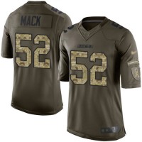 Nike Los Angeles Chargers #52 Khalil Mack Green Youth Stitched NFL Limited 2015 Salute to Service Jersey