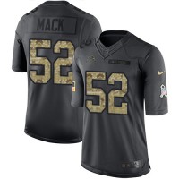 Nike Los Angeles Chargers #52 Khalil Mack Black Youth Stitched NFL Limited 2016 Salute to Service Jersey